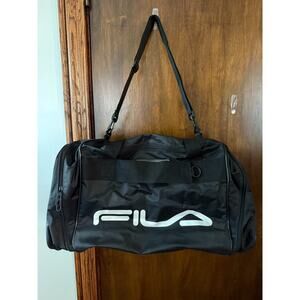 Vintage FILA Large Black Duffle Bag